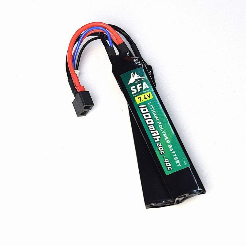 SFA】7.4V1000mAh 20C-40Cショートセパレートタイプ Tコネクタ