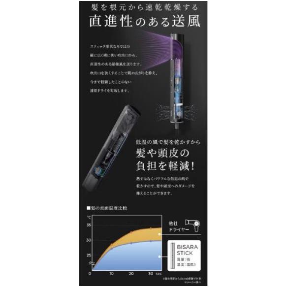 BISARA スティックエアドライヤー BSR004WH ホワイト QUADS ヘアドライヤー BISARA STICK ビサラ スティック BSR004