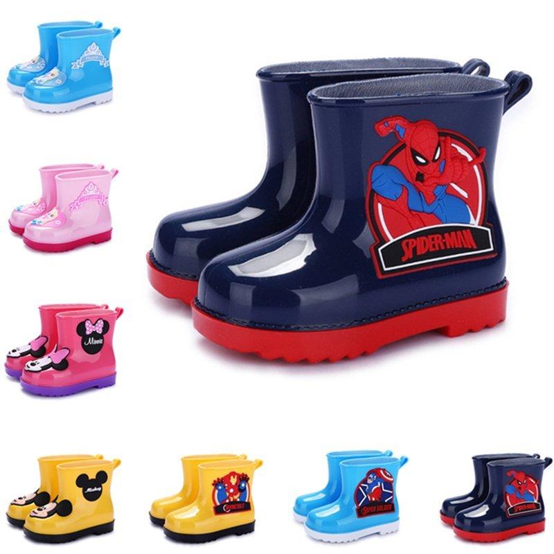 Disney ディズニー エルサ スパイダーマン キャプテンアメリカ アイアンマン ミッキー ミニー レインブーツ 子供用 キッズ 雨靴 男の子 女の子 かわいい新作