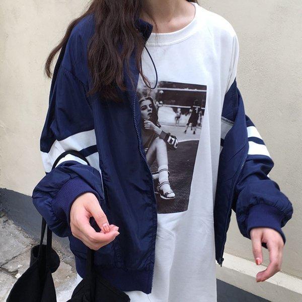 専門店では ナイロンジャケット レディース フリーサイズ パープル ネイビー スポーツブルゾン 2ライン ナイロン カジュアル 大きめ ナイロン生地 パーカー カラー パープル Straightuplondon Com