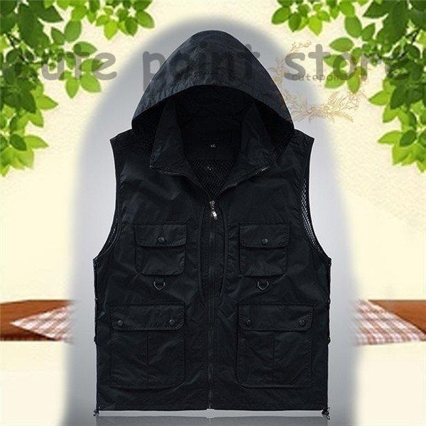 国内在庫 アウトドアウェア メンズ ベスト カメラマン フード付け メッシュ 多機能 軍服 ミリタリー 登山 お釣り メイクベスト 作業服 ベスト サイズ Xl Www Oroagri Eu