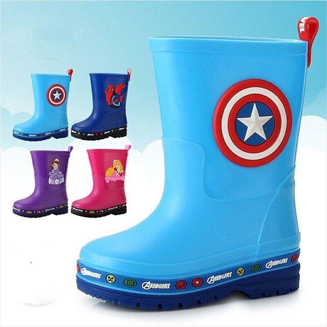 Disney ディズニー ソフィア スパイダーマン キャプテンアメリカ レインブーツ 子供用 キッズ 長靴 雨靴 17cm 22cm 男性に人気