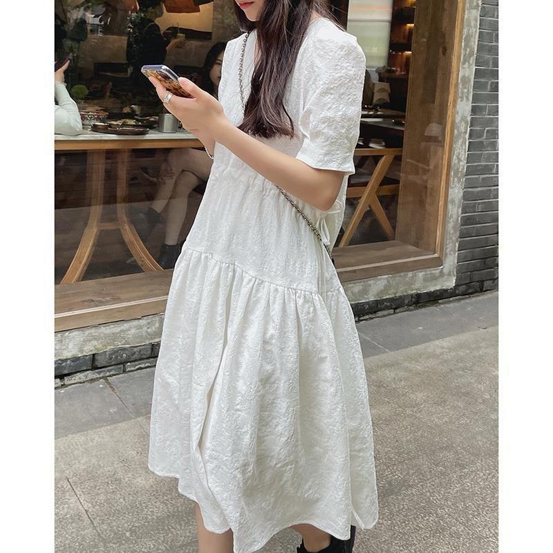 ワンピース レディース 40代 白ワンピース 21新作 50代 膝丈 上品 着痩せ Aライン ワンピ 可愛い 夏 Pc5fd 弥勒庵 通販 Yahoo ショッピング