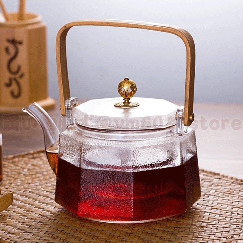 ガラス急須 直火用 耐熱ティーポット 紅茶ポット 煎茶道具 茶器 茶こし付き お茶会 急須 おしゃれ ガラス 耐熱ガラス 透明 Pb2 弥勒庵 通販 Yahoo ショッピング
