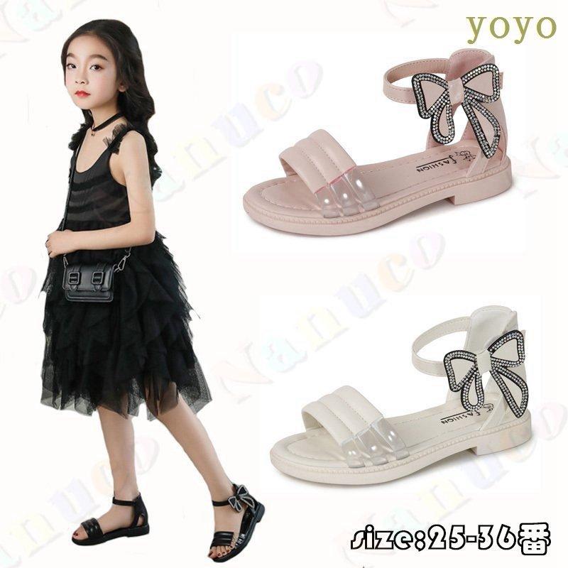 サンダル キッズ お姫様靴 子供サンダル ビーチサンダル 女の子 ソフトの底 子ども靴 リボン 夏物 キッズシューズ ベビー 子供用 姫系 女児 おしゃれ 可愛い P 弥勒庵 通販 Yahoo ショッピング