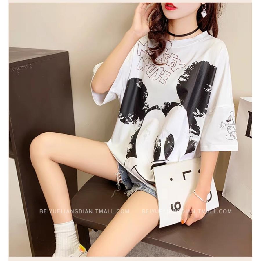 Disney 【ミッキーTシャツ】ゆったり カジュアル ディズニー|miroma|03