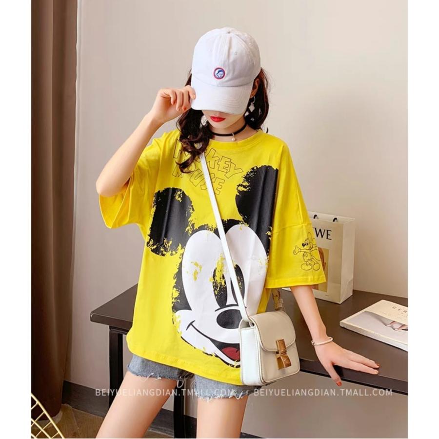 Disney 【ミッキーTシャツ】ゆったり カジュアル ディズニー|miroma|09