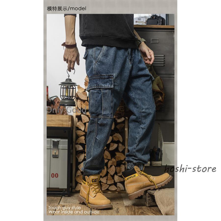 【特価】デニムカーゴパンツメンズジョガーパンツジーンズストリートファッションワイドルックワイドルックカッコイイカジュアルボトムスブランド新作 |  | 07