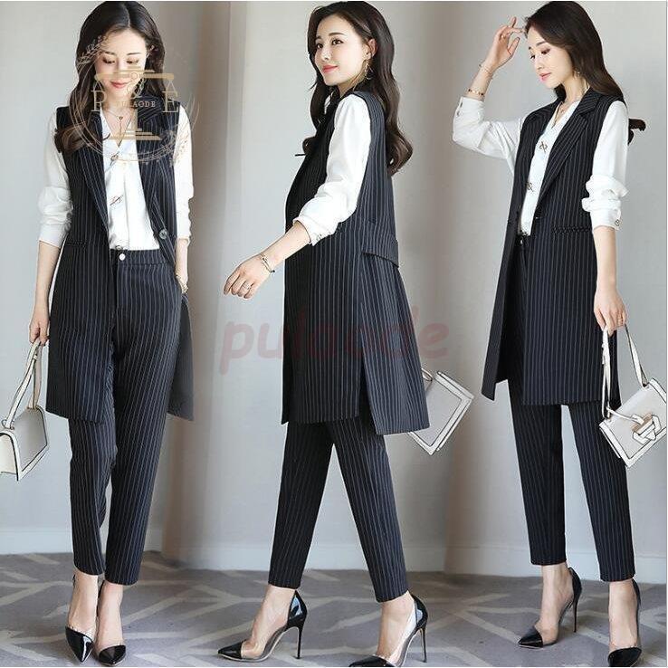 パンツスーツ レディース パンツ セットアップ  ロング ロング丈 ジレ パンツ テーパードパンツ 特価】パンツスーツ レディース パンツ セットアップ ロング ロング丈