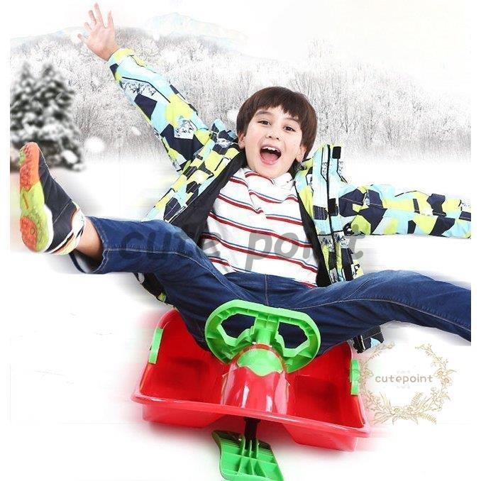 ハンドル付きブレーキ付きソリ 大人 子供 雪遊び 雪上遊具 子どもそり ハンドルとブレーキ付 キッズ そり スキースノース スキー用品 78kg｜miroru-store｜02