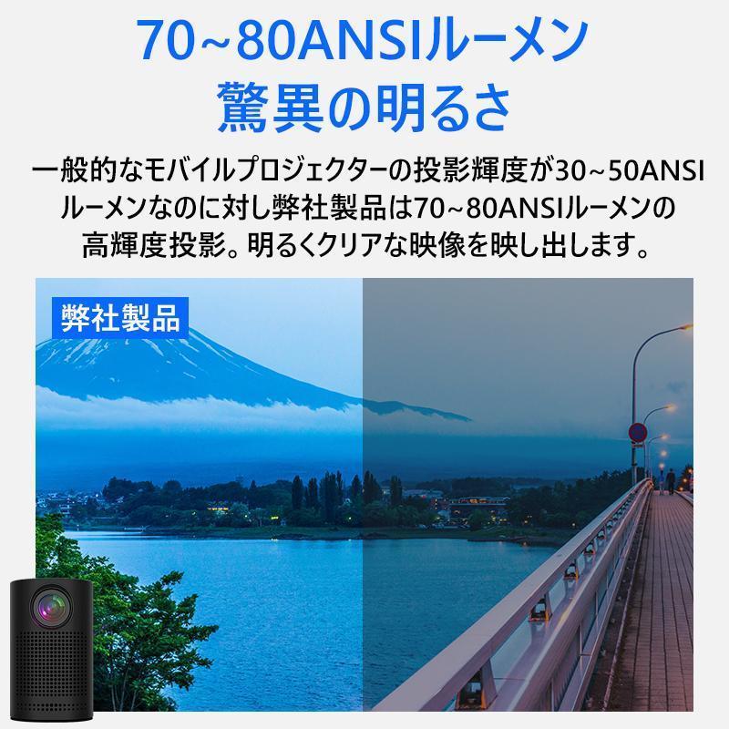 プロジェクター 小型 家庭用 スマホ dvd モバイルプロジェクターホームシアター テレビ TV 有線接続 iPhone 接続 高画質 アイフォン｜miroru-store｜04