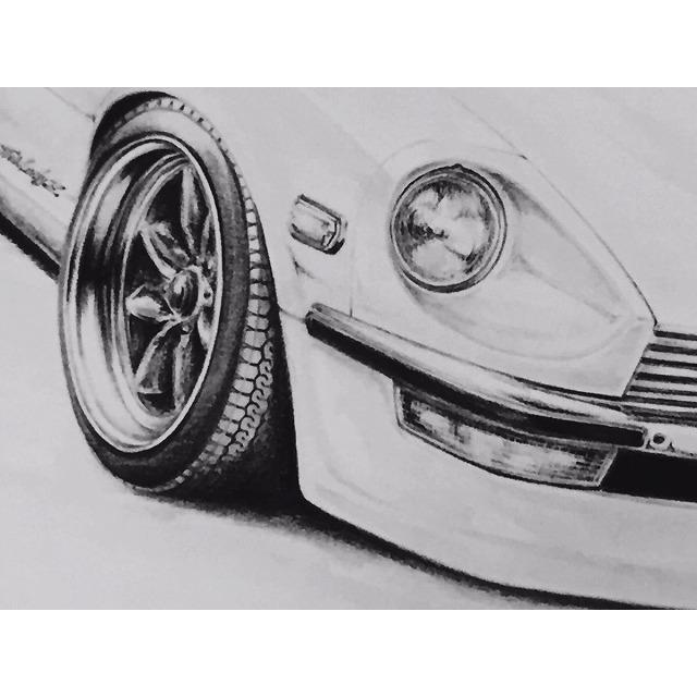 2名さま A4サイズ【似顔絵オーダー】車 2名さま A4サイズ