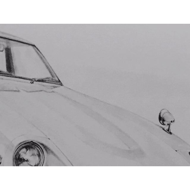 日産 NISSAN フェアレディ S30Z【鉛筆画】名車 旧車 イラスト A4サイズ
