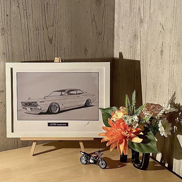 カット　C104 直筆サイン入り額装アート カット C104 直筆サイン入り額装アート 国内製造】A3サイズ