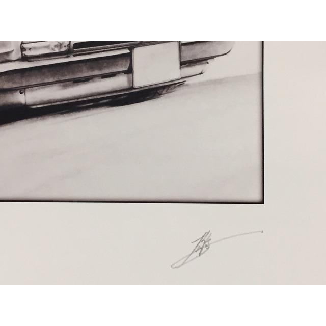 車の鉛筆画 木製フレーム付き 青空と雲の油彩画 木製フレーム付き - メルカリ