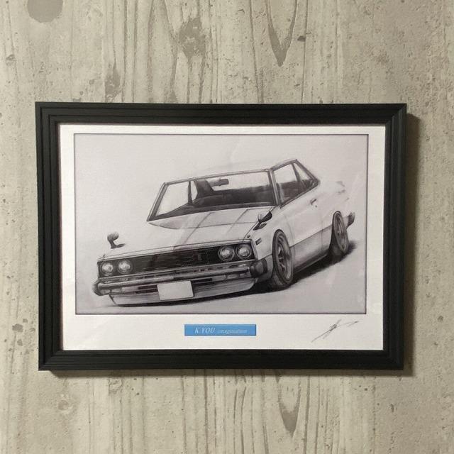 2名さま　A4サイズ【似顔絵オーダー】車 2名さま A4サイズ【似顔絵オーダー】車