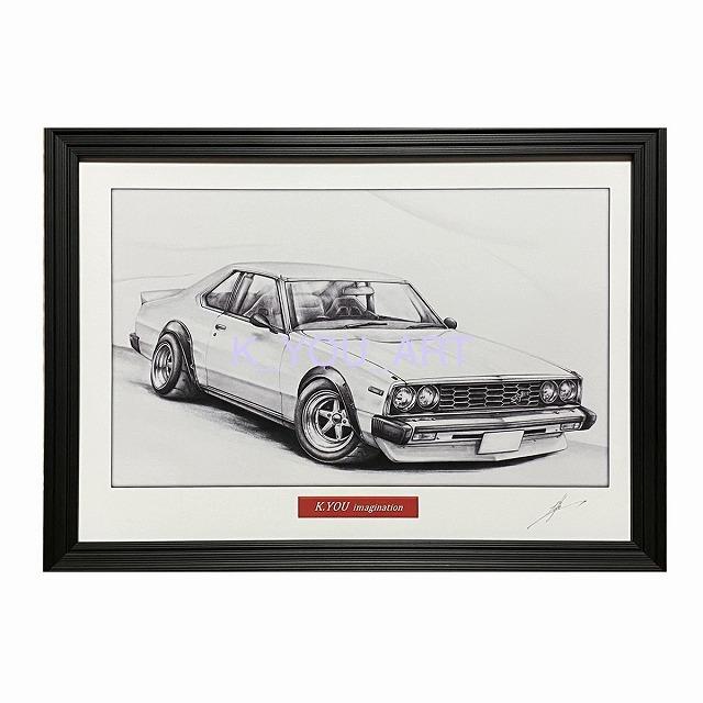 日産 Nissan スカイライン ジャパン R改 鉛筆画 名車 旧車 イラスト サイズ 額付き サイン入り その他美術 工芸品 国内外の人気が集結 Www Casascordeiro Com Br