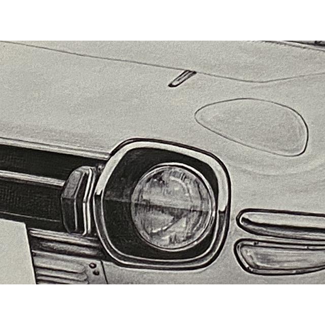 TOYOTA トヨタ2000GT前期フロント【鉛筆画】名車 旧車 イラスト TOYOTA トヨタ2000GT前期フロント【鉛筆画】名車 旧車 イラスト