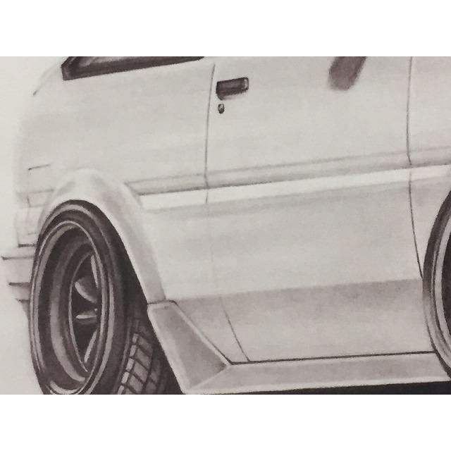 未来国のストリートと電車鉛筆画 A4サイズ 白フレーム 楽天市場】TOYOTA トヨタ 86 カスタム フロント 鉛筆画 イラスト 名車