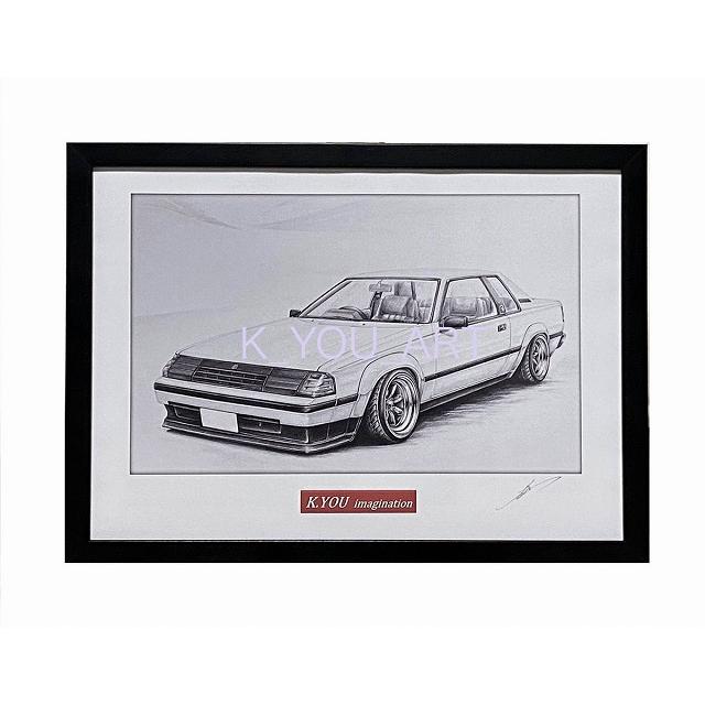 TOYOTA AA63セリカGT-R ブラックマスク【鉛筆画】名車 旧車 イラスト