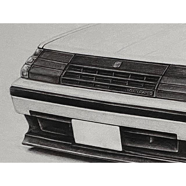 TOYOTA AA63セリカGT-R ブラックマスク【鉛筆画】名車 旧車 イラスト
