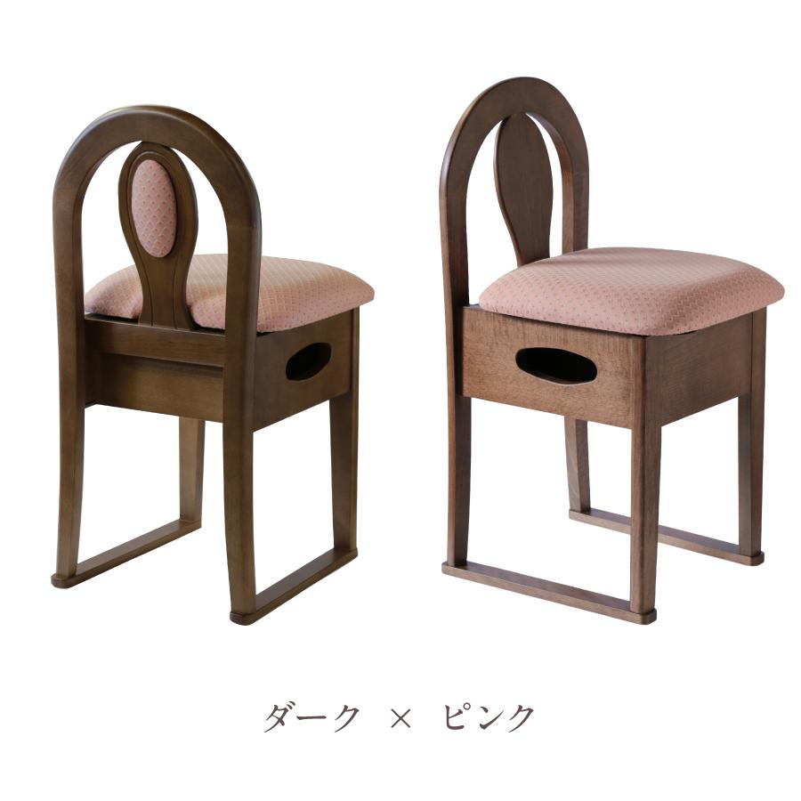 木製鏡台（椅子付属） ドレッサー 椅子 チェア 交換 鏡台 オリーブ : ミラーミュージアム