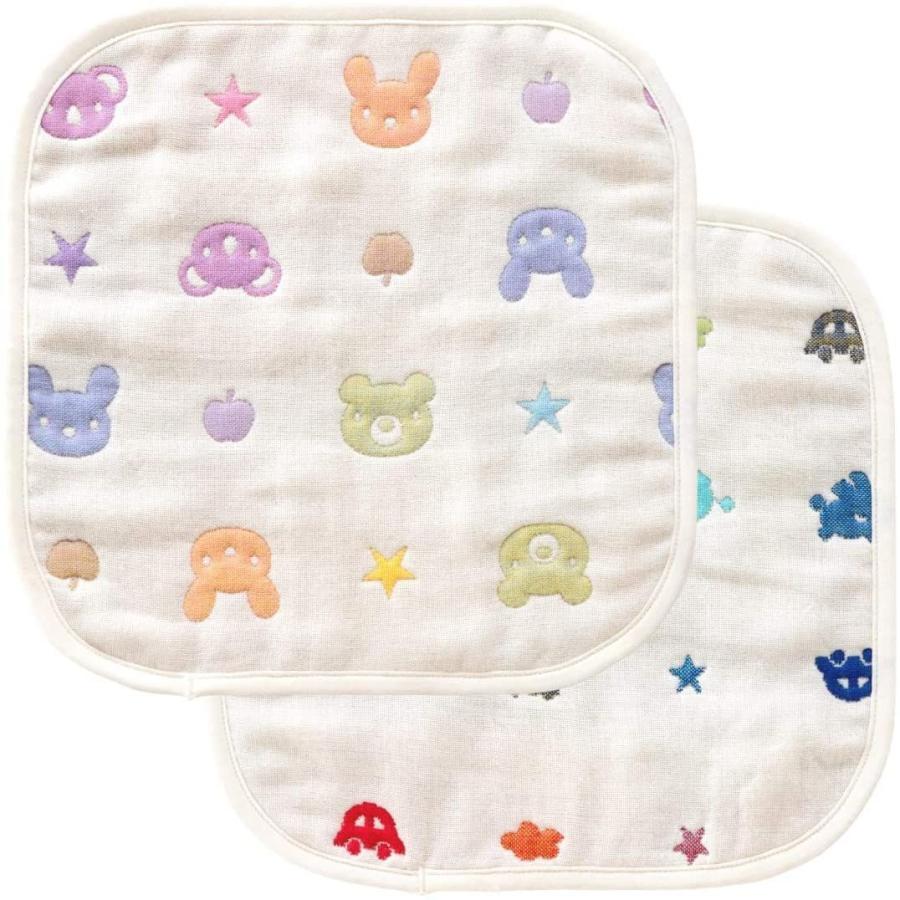 新作ウエア 日本製 赤ちゃんの城 六重ガーゼハンカチセット クレヨン カラフル ハンカチ チーフ Sustentec Com Br