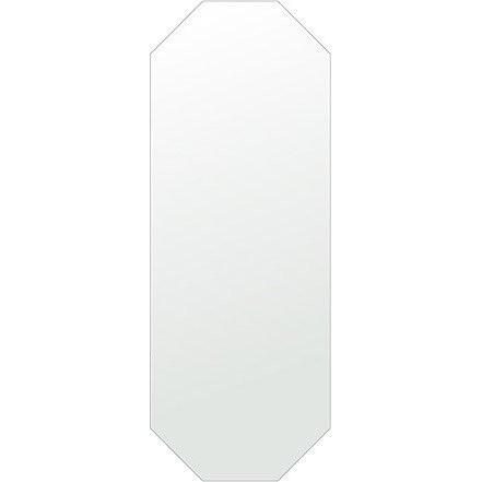 壁掛け 鏡 ミラー 日本製 八角形 鏡 450mm×1200mm クリアーミラー シンプルタイプ（リビング 玄関 廊下 寝室など一般空間用）｜mirrorshop