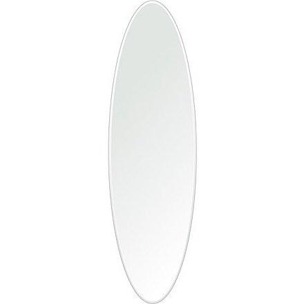 壁掛け 鏡 ミラー 日本製 楕円形 鏡 350mm×1200mm クリアーミラー クリスタルカット（リビング 玄関 廊下 寝室など一般空間用）｜mirrorshop