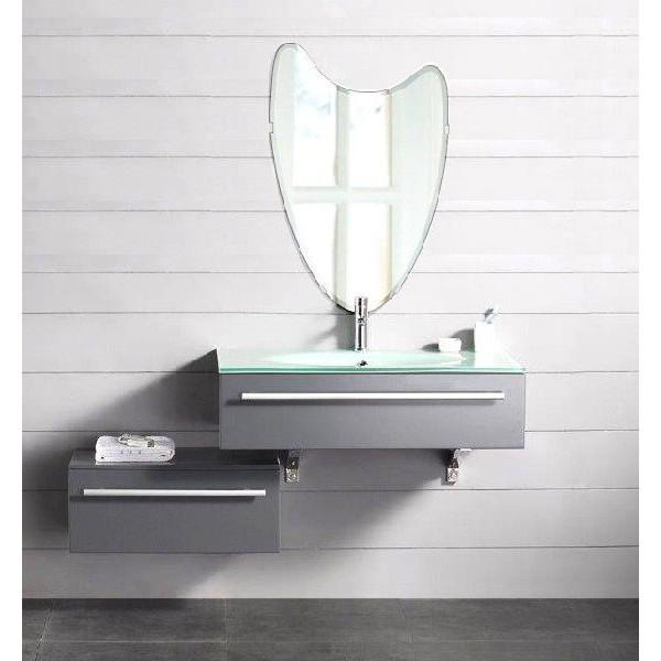 洗面鏡 化粧鏡 トイレ鏡 浴室鏡 クリスタルミラーシリーズ（ウエーブ）：クリアーミラー（通常の鏡） クリスタルカットタイプ 壁掛け鏡