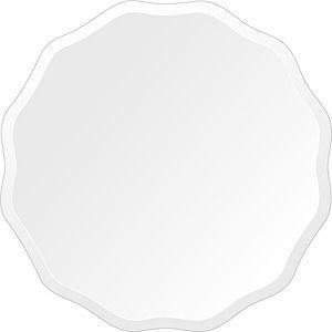 洗面鏡　化粧鏡　トイレ鏡　クリスタルミラーシリーズ（サークル　浴室鏡　（超透明鏡）　ウエーブ）：スーパークリアーミラー　デラックスカットタイプ