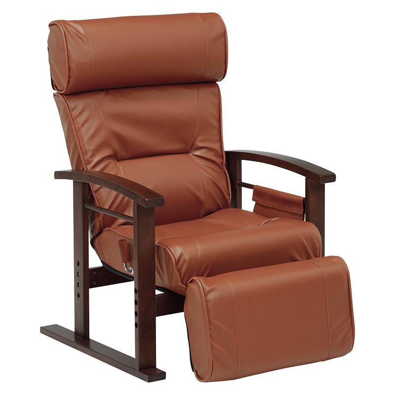 激安人気新品 パーソナルチェア　高座椅子 LZ-4758BR ブラウン 座椅子、高座椅子