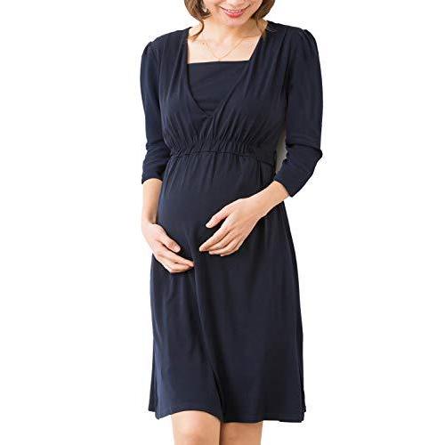 ミルコのsweet Mommy マタニティ 授乳服 ワンピース 授乳口 とろみキレイめ素材 コットン100 裏地 お宮参り オフィス ネイビー 半袖 ならyahoo ショッピング ランキングや口コミも豊富なネット通販 更にお得なpaypay残高も