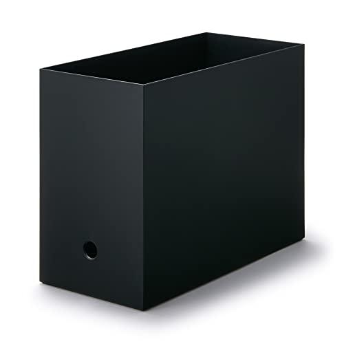 無印良品 ポリプロピレンファイルボックス・スタンダードタイプ・ワイド・A4用・ダークグレー 約幅15×奥行32×高さ24cm 83364694 の商品画像