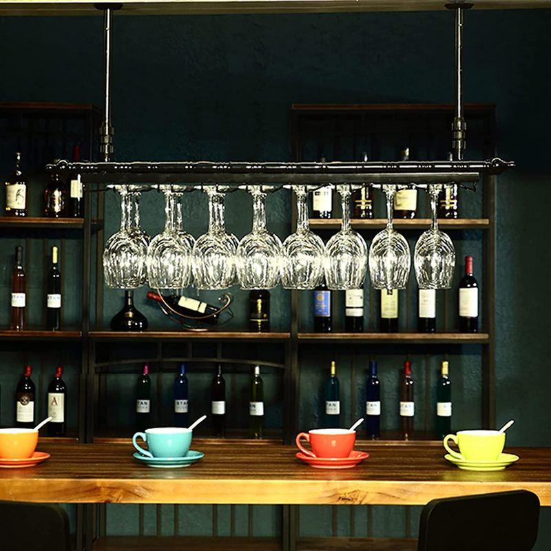 ワイングラス逆さ置き　ラッワインディスプレイ収納ラック　バーの家の装飾　ハンガーキッチン・クローゼッ　天井　ワイン　ディスプレイ　ハイボール