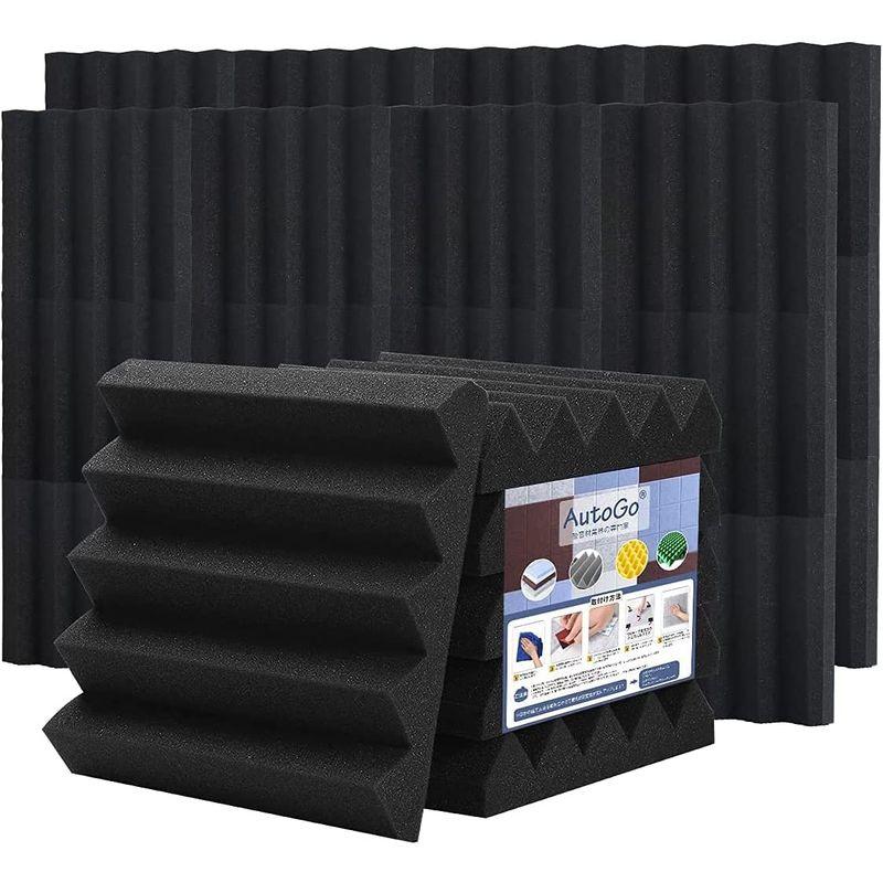 LINECY　防音シート　壁　防音材　25×25×5cm　両面テープ付属　吸音対策　室内装飾　吸音材　防音　楽器　騒音　消音　ウレタンフォー