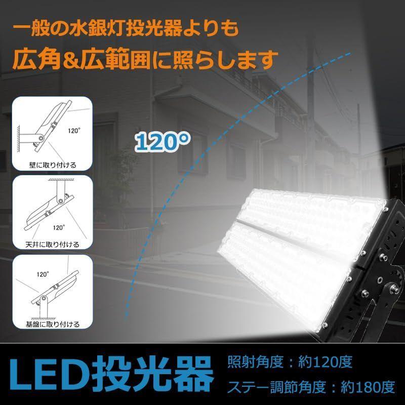 2023超爆光モデル投光器　led　最強　屋外用　作業灯　防水　led　明るい　超高輝度120000LM　600W　led投光器　IP65防