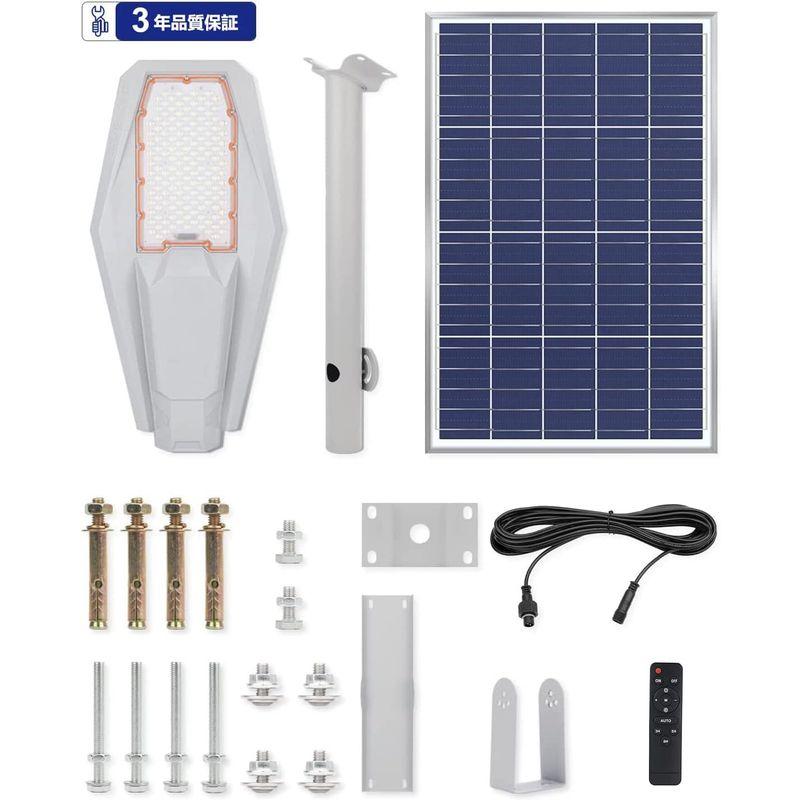 Eiowell　400Wソーラーライト街路灯　48000mah　点灯時間調整可能　高輝度　LED　3.3V　光セ　明るさ調整可能　屋外　街灯