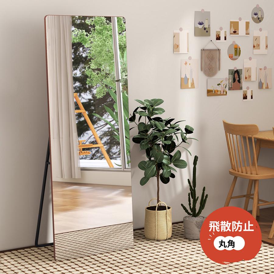 ミルオ君の鏡工房 スタンドミラー 160*60cm 壁掛けも対応 アルミ ミルオ君の鏡工房 スタンドミラー 160*60cm 壁掛けも対応 アルミ