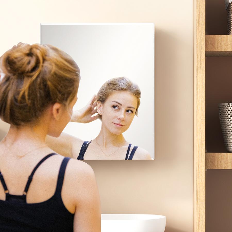 ミルオ君の鏡工房 ミラーキャビネット 洗面 ミラー 可動棚 60*50