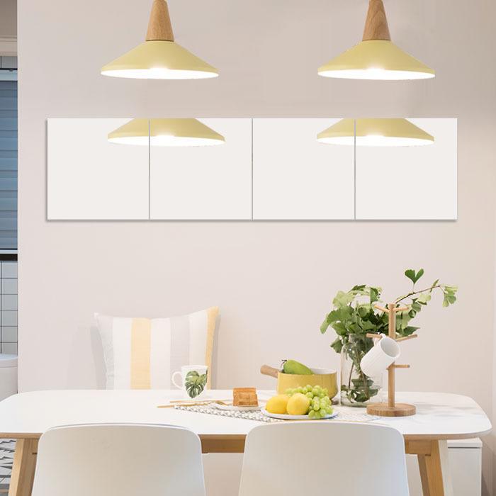 壁掛けミラー☆パステルブルー Beamtec LEDミラー ミラー ライト付き ウォールミラー 四角 照明