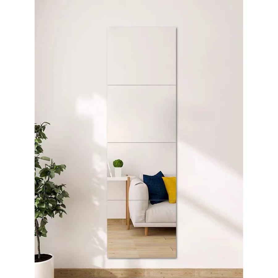 ミルオ君の鏡工房 貼る鏡 全身 ウォールミラー 全身鏡 4枚セット