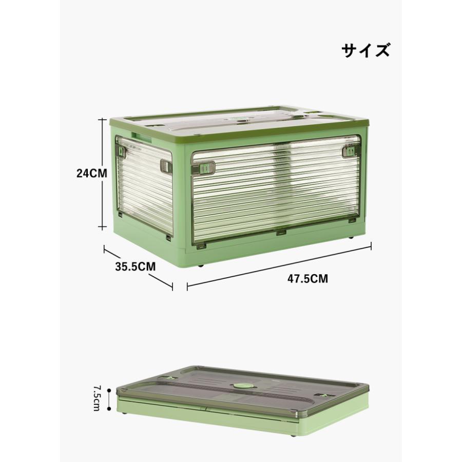 収納ボックス 5個セット Mサイズ フタ付き おしゃれ 収納ケース プラスチック 収納 ボックス カラーボックス 収納箱 折りたたみ 5面開き｜miruo-ledmirror｜22