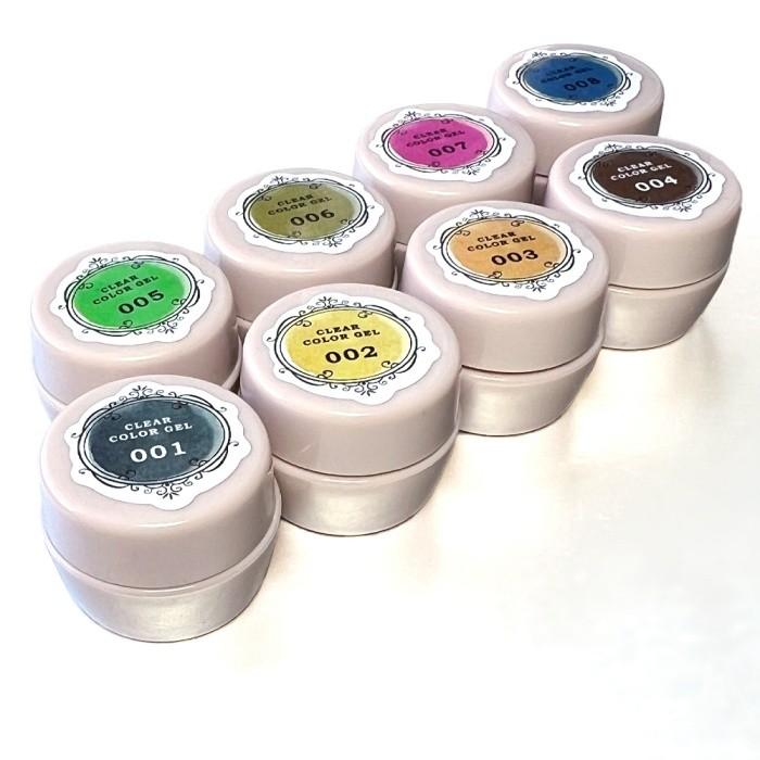 サロン専用 クリアカラージェル 全8色 透明系 ツヤ感 ニュアンス