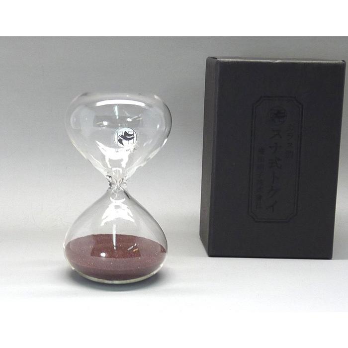 廣田硝子ガラス製スナ式時計４分（珈琲色砂）｜misaden