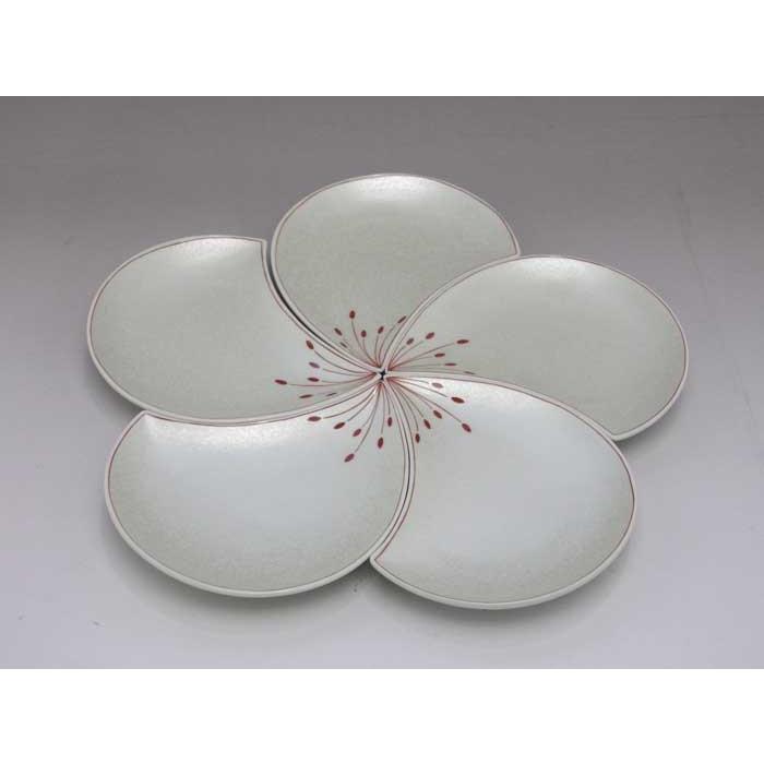 有田焼白釉銀彩梅花びら 銘々皿5客揃い : せともの屋みさ伝 - 通販