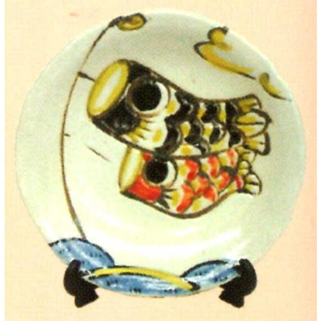 瀬戸焼 陶器の五月人形ゆきこ作 鯉のぼり 絵皿 皿立て付 Marukou 800 433 せともの屋みさ伝 通販 Yahoo ショッピング