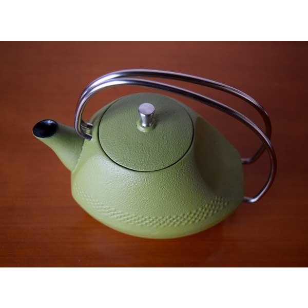 南部鉄器 急須 ティーポット ひよこ(若草/オレンジ)茶こしアミ付