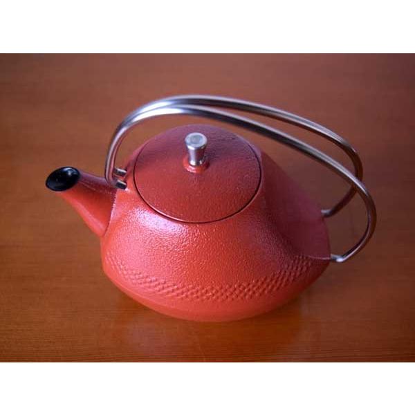 南部鉄器 急須 ティーポット ひよこ(若草/オレンジ)茶こしアミ付 : せ