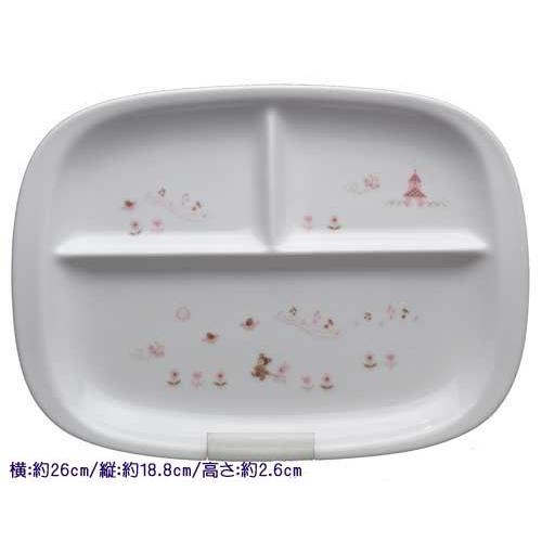 ノリタケ 子供食器（強化磁器） ランチ皿ライトステップ ピンク